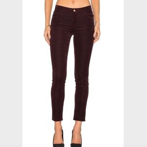 J Brand Pants Corduroy Mid-Rise Skinny Leg